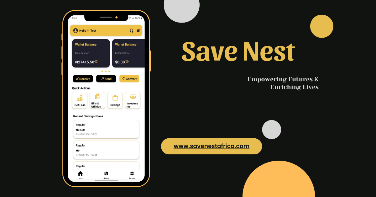 Save Nest Mobile App