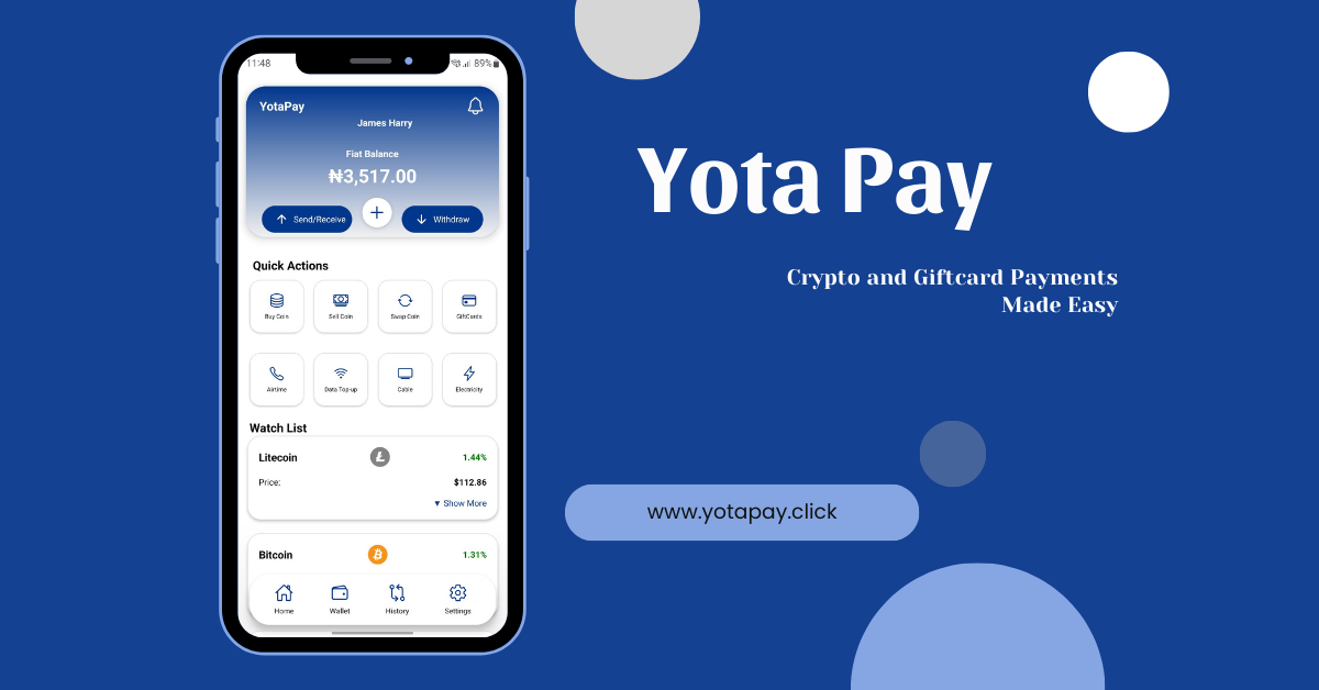Yota Pay – Cryptocurrency & Payment App
